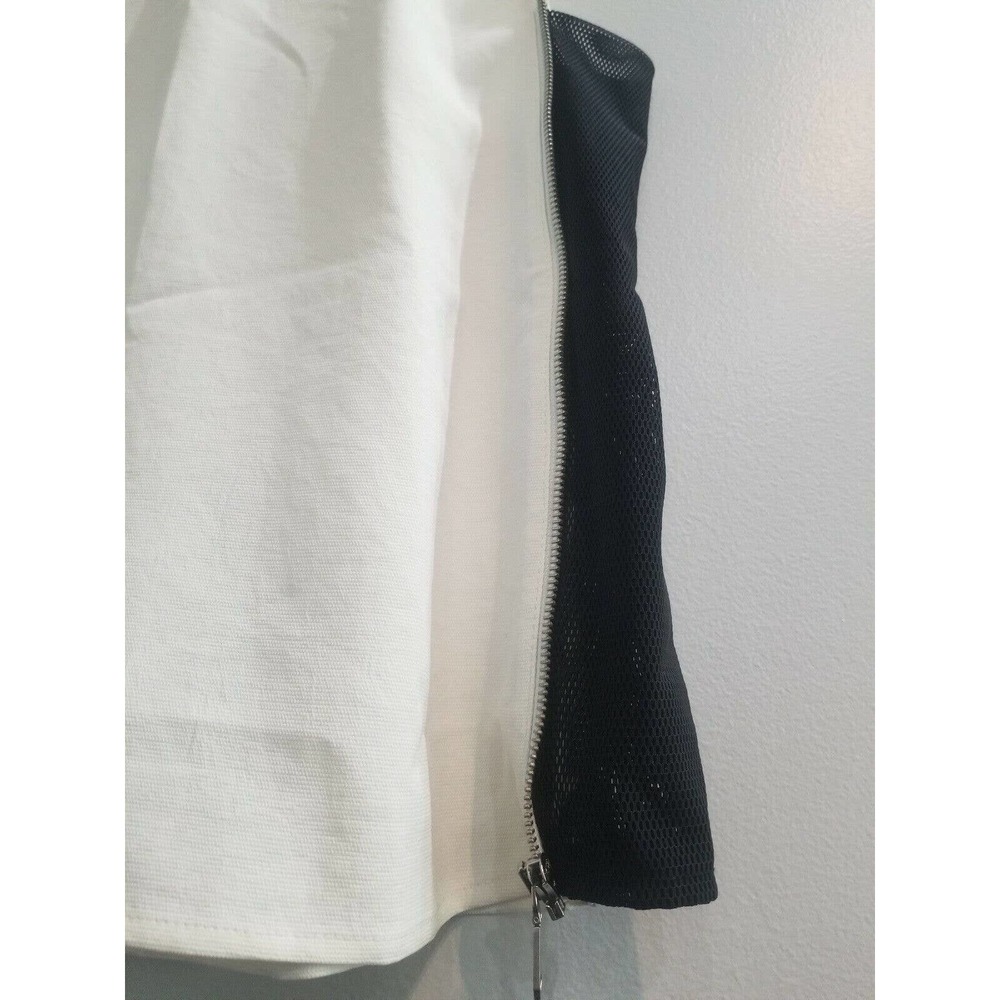 REBECCA MINKOFF MESH TOP OFF WHITE "AVENIDA" TOP ZIPPER XS - Picture 12 of 14